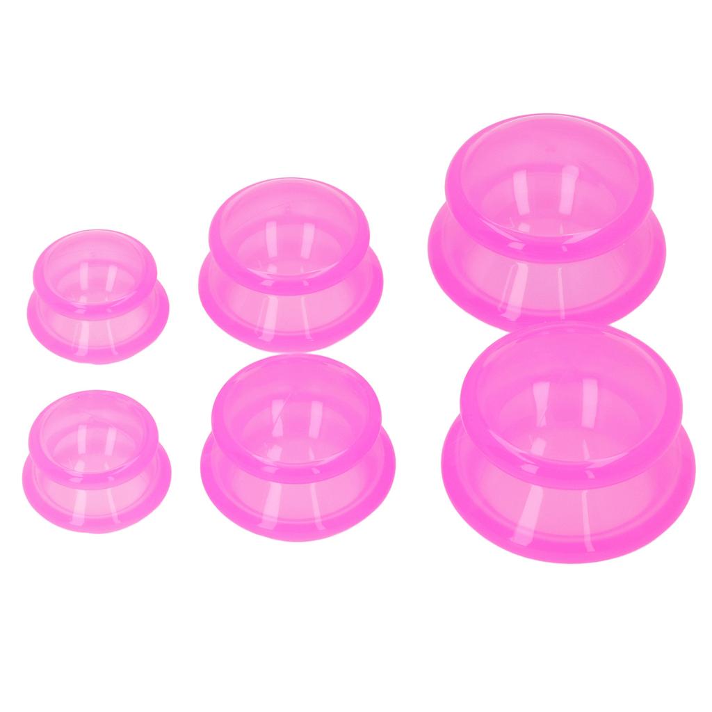 6 Stück Silikon Schröpfset Hohe Transparenz Nassabsorption Unterdruckmassage Schaben