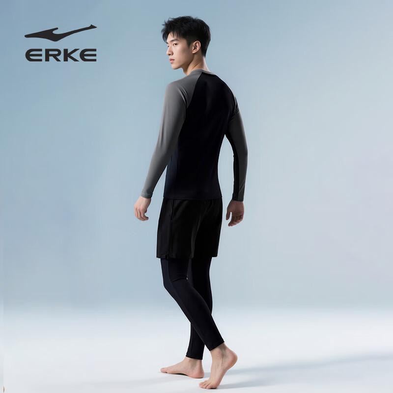 ERKE Men's Long-Sleeve Rash Guard & Swim Trunk Set