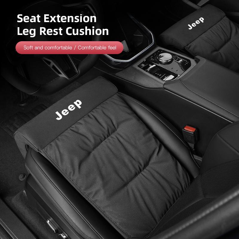 Car Seat Extension Leg Rest Soft Cushion Thigh Support Pillow Valve Stem For Jeep Renegade Wagoneer Avenger Recon Wrangler JK KUBEL1