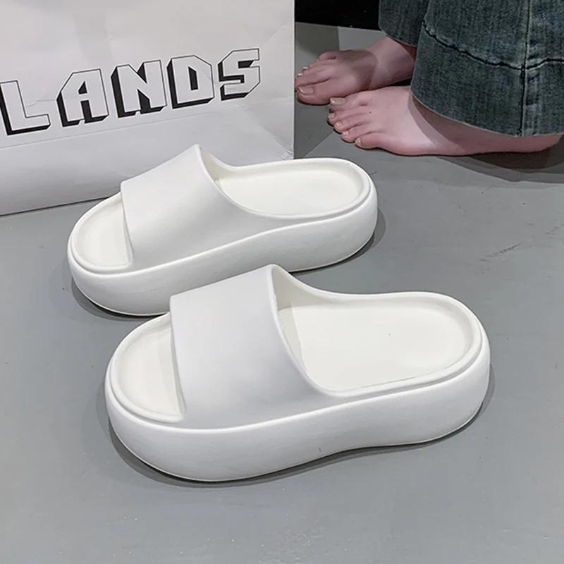 Fashion Summer Thick Bottom Eva Slippers Women Comfortable Non Slip Platform Sandals Woman 2025 Soft Sole Cloud Slides Shoes Female