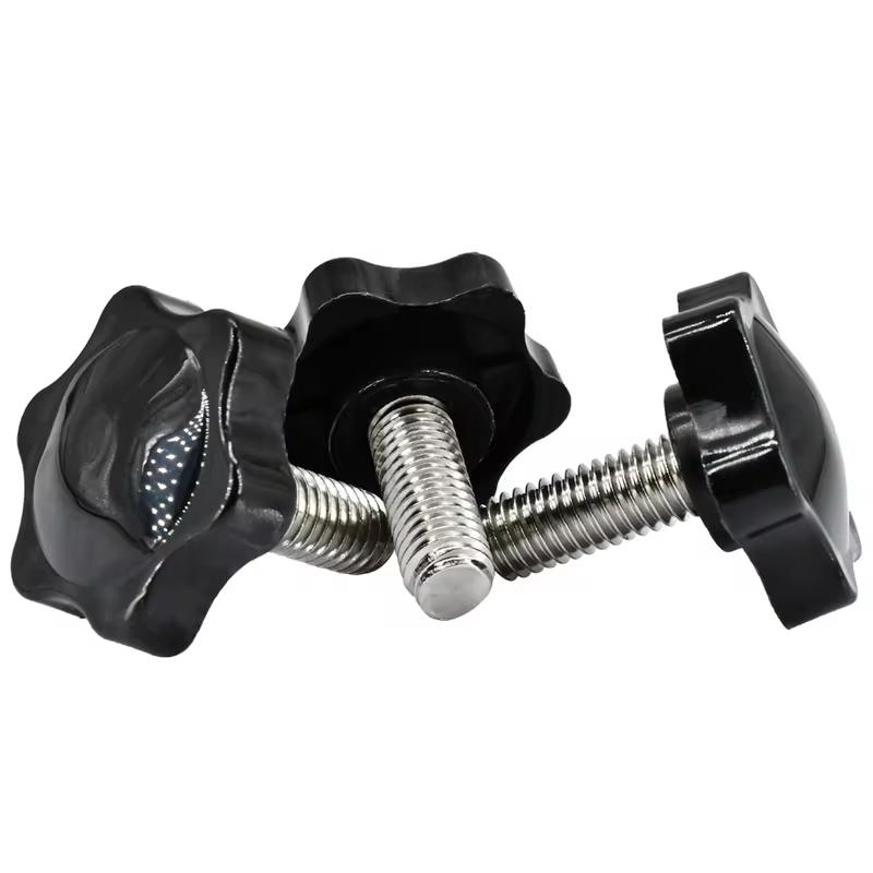 5/10pcs Star Shape Head Hand Knob Screws Bolt M4 M5 M6 M8 M10 M12 Plastic Thread Clamping Thumb Handle Machine Screw Bolts