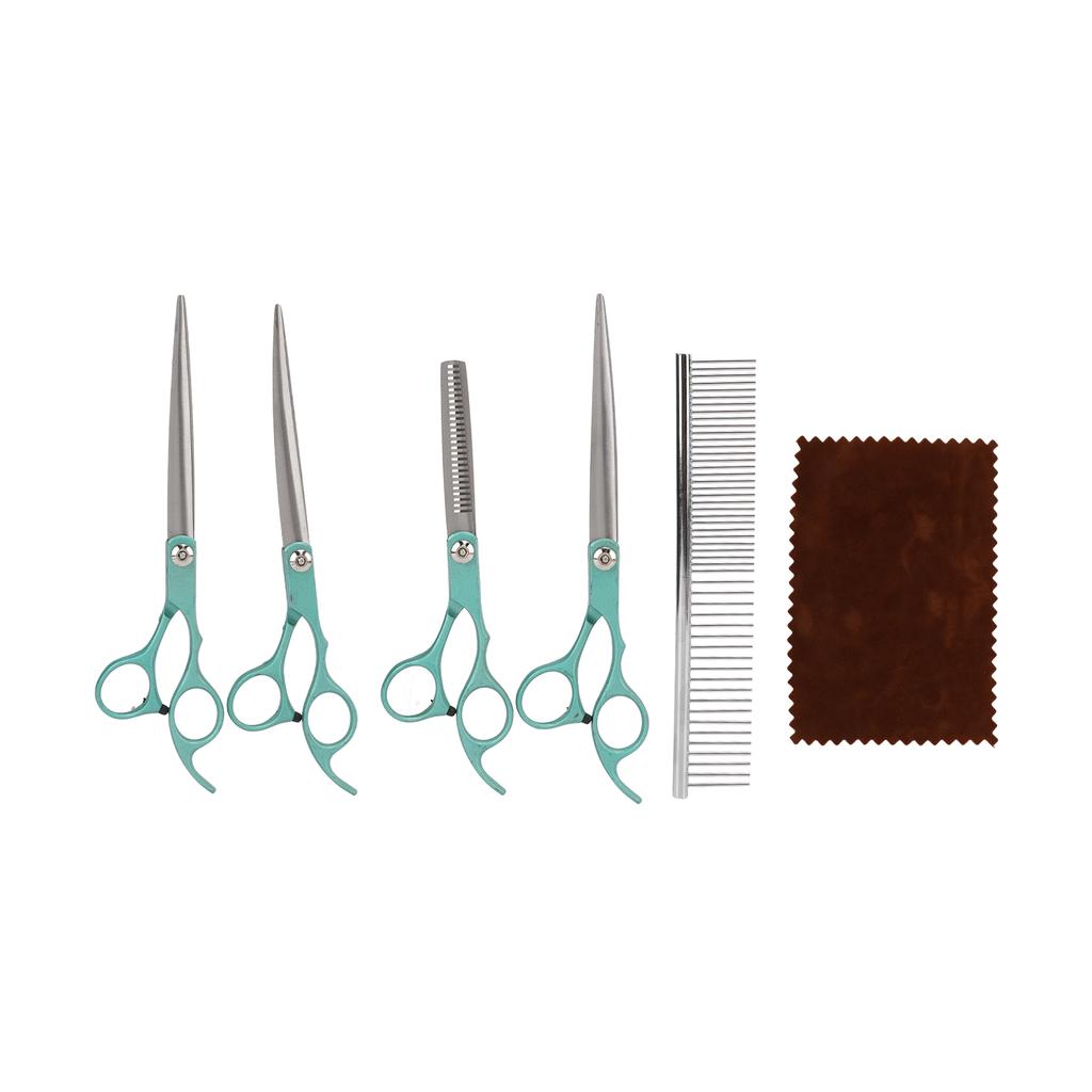 Conjunto de Tesouras para Tosquia de Animais de Estimação 7 Polegadas Tesouras Divididas com Pintura Colorida Conjunto de Tesouras para Aparar Pelo