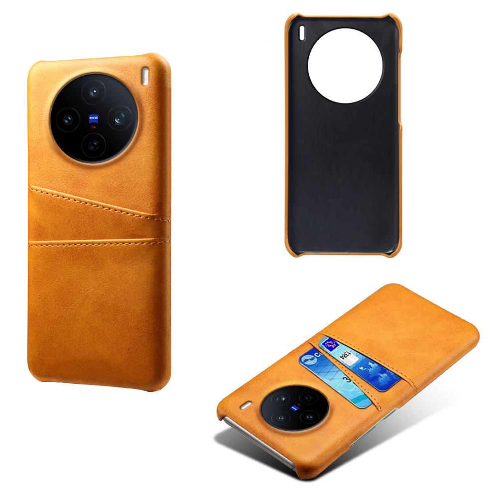 For vivo X200s 5G Case Dual Card Slots PU Leather + Hard PC Phone Cover