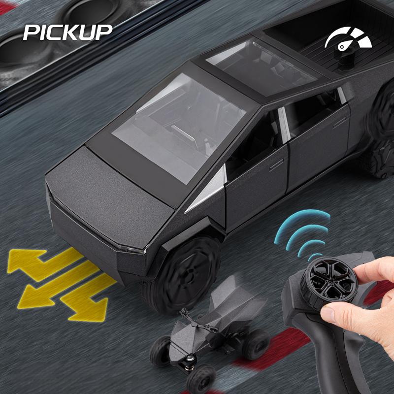 1/24 Tesla Cybertruck RC Car Off Road SUV Pickup Truck Alloy Die Cast Model Car Remote Control Car Gifts Competition Car Boys Toy Kids