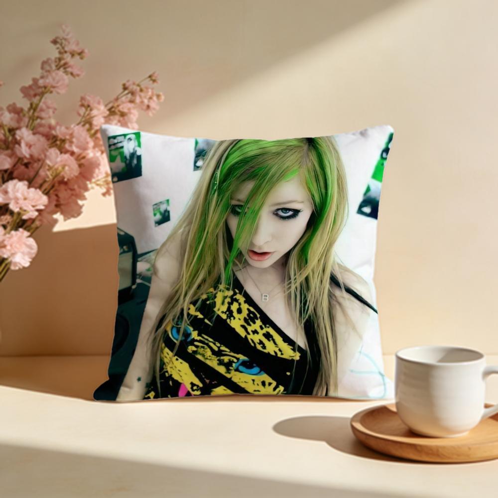Fashion AAvril Lavigneing Cushion Cover Stylish Washable Pillow Cover Ideal for Couch Bedroom Car Decoration