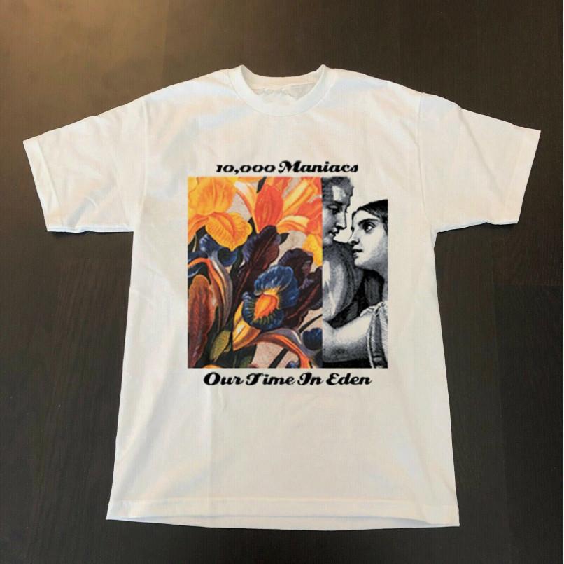 Retro 10000 maniacs Band Heavy Cotton White S5XL Unisex Shirt J727 Unisex T-Shirt S