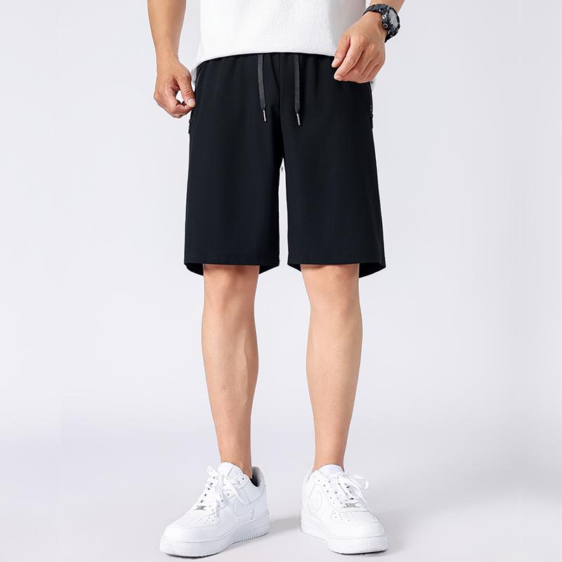 

Мужские быстросохнущие спортивные шорты из ледяного шелка с высокой талией 2XL чёрный