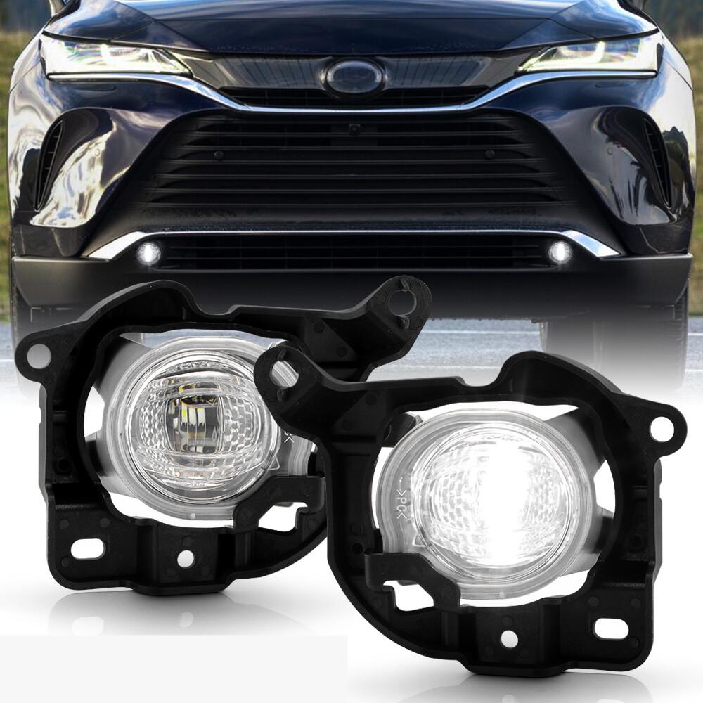 

For 2021-2024 Toyota Venza LED Bumper Fog Lights Driving Lamps w/ Switch Pair
