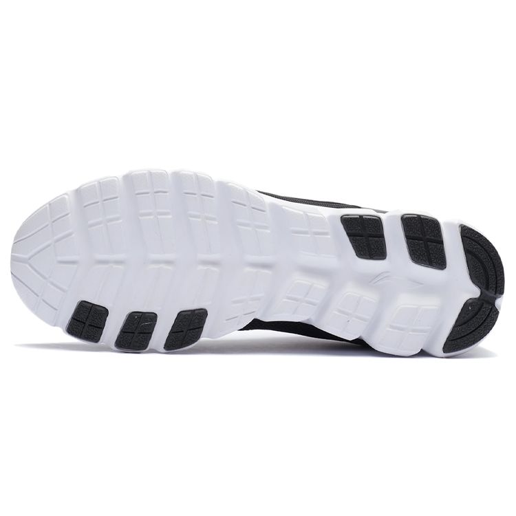 Li-Ning Comfortable Shock Absorbing Non-Slip Wear-Resistant Breathable Low-Top Running Shoes Men sneakers Black White ARSR059-1