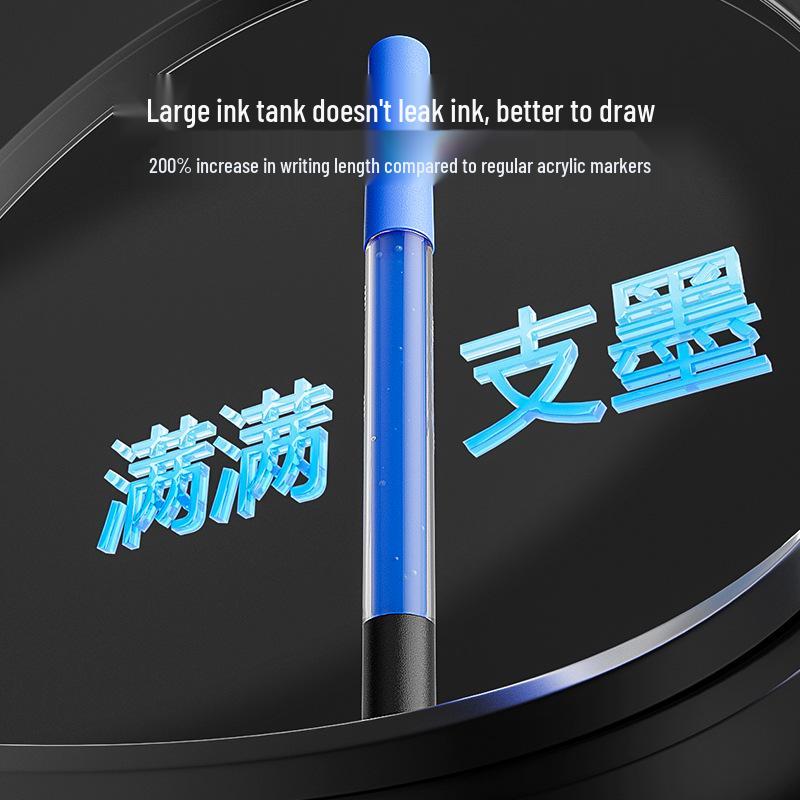 Enmi Liquid Acrylic Marker Set - 80 Colors, Soft Tip, Layerable, for Children's Painting In Black Box