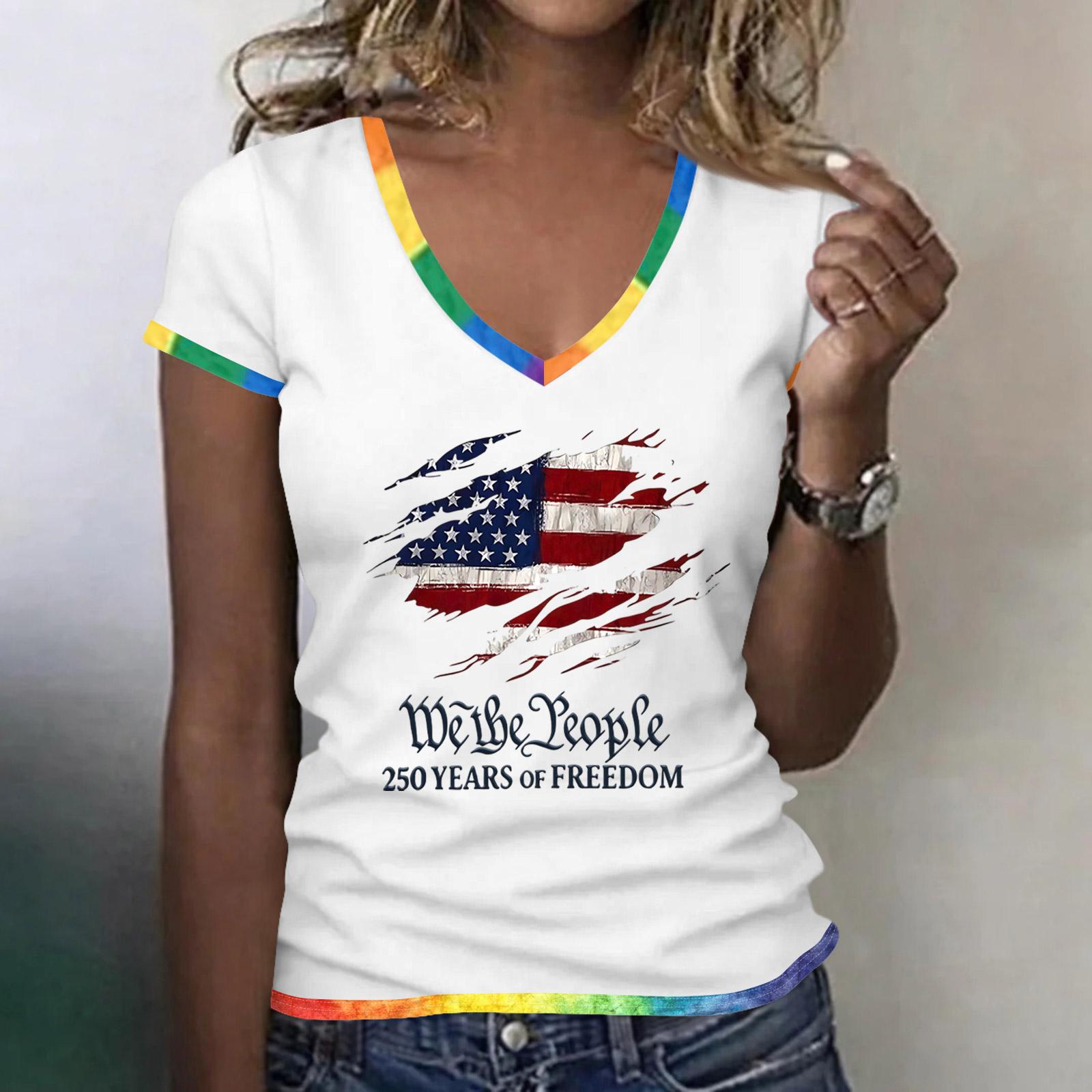 

Women s Fashion Casual Printed Short Sleeve Round Neck Pullover Tops S білий