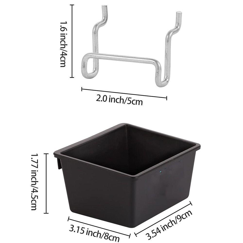 

1/6 Set Office Workshop Tools Storage Organizing Accessories Holder Hooks Pegboard Box Pegboard Bins 1set