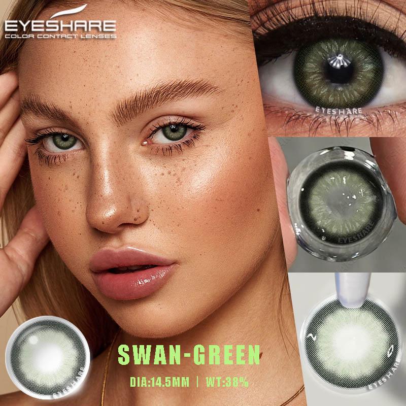 2Pcs Black Contact Lenses for Eyes Colored Contacts Blue Eyes Lenses Fashion Gray Contacts Lenses Yearly Green Pupils