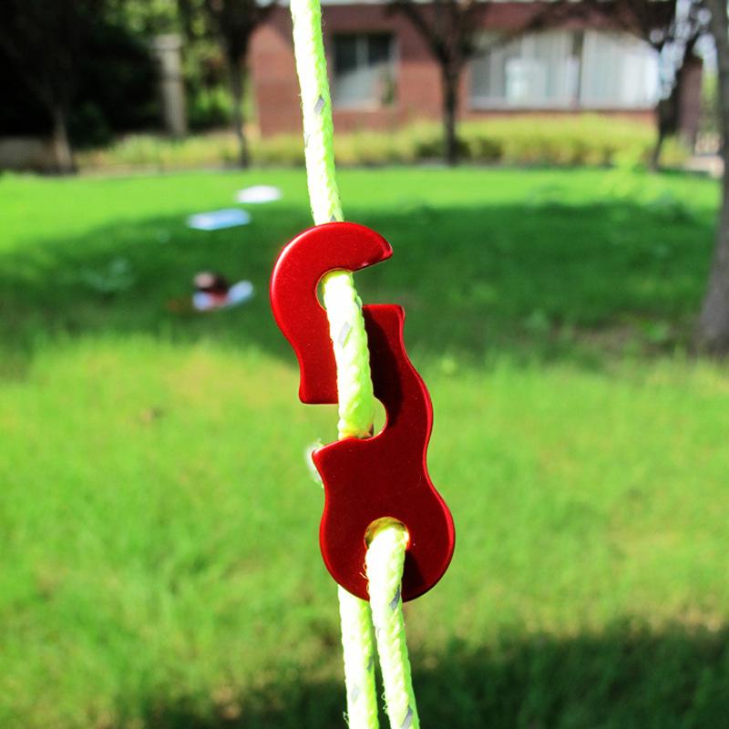 Aluminum Alloy Multi-purpose Tent Rope Buckle: Three-Hole, Quick Knotting, Anti-slip, Windproof Adjustment for Tightening and Hanging.