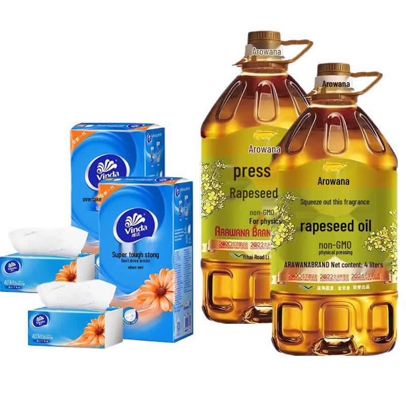 Vinda 3-Ply Facial Tissues and Rapeseed Oil Bundle