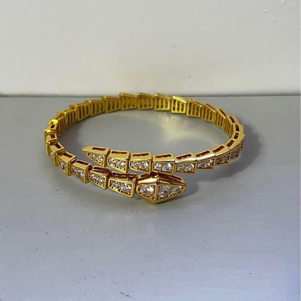 Bracelet Diamant Forme Serpent Haut de Gamme Baojia V Or