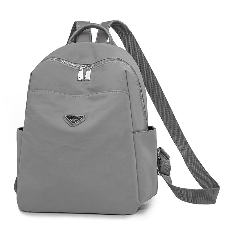 Women's Solid Color Backpack Student Schoolbag Oxford Cloth Travel Small Backpack