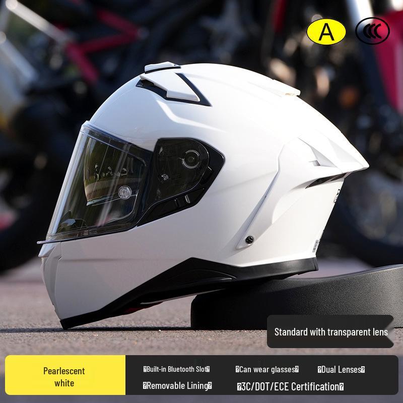 

RSV Motorcycle Helmet with Double Visor, Men s Full Face, All-Season, Universal Fit, 3C Certified (Model 939) S