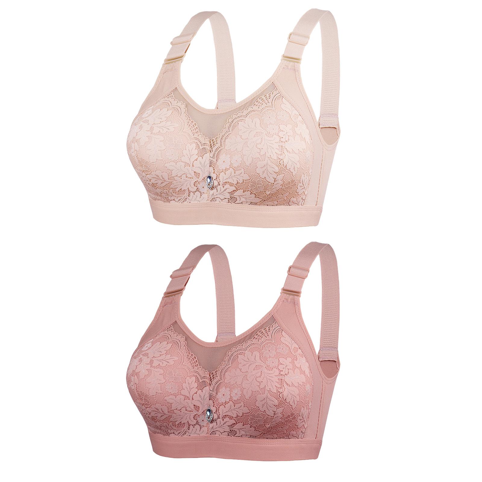 

fashion 2pcs of oversized soft cotton underwear without steel rings, breathable holes, anti glare bra, thin cotton bra 95C*2pcs