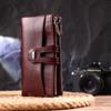 Beautiful Female Cats Made of Genuine Grained Leather CANPELLINI Wallet 21636 Burgundy
