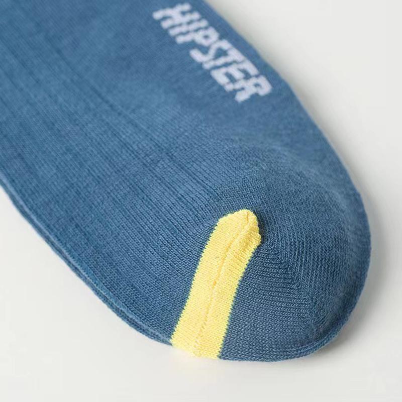 5 Pairs/Lot Men's Socks Polyester Cotton Fashion Street Fun New Styles Middle Tube Soft Breathable Short Casual Sock
