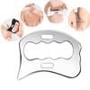 Gua Sha Schabemassagewerkzeug aus Edelstahl Physiotherapie-Zubehör Schabebrett für Rücken Beine Arme Nacken Schultermassage
