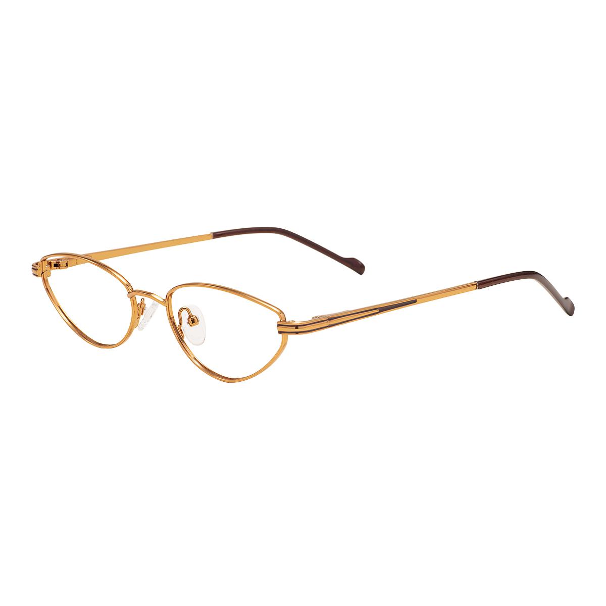

Vintage Metal Oval Prescription Glasses Men and Women Small Chic Ins Luxury Brand Glasses Cosplay Decoration Optical Eyeglasses Single Version&1.56&None коричневый