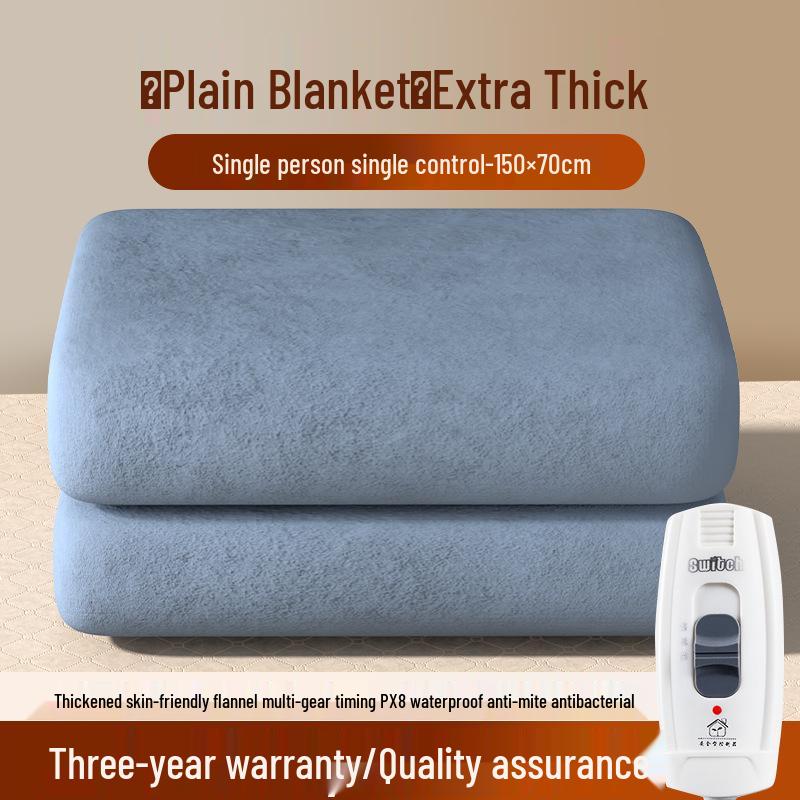 

Водонепроницаемое электрическое одеяло с двойным управлением - 1,5 м/1,8 м/2 м, Безопасное для студенческих общежитий и домов Upgraded Fleece - Three Temperature Settings