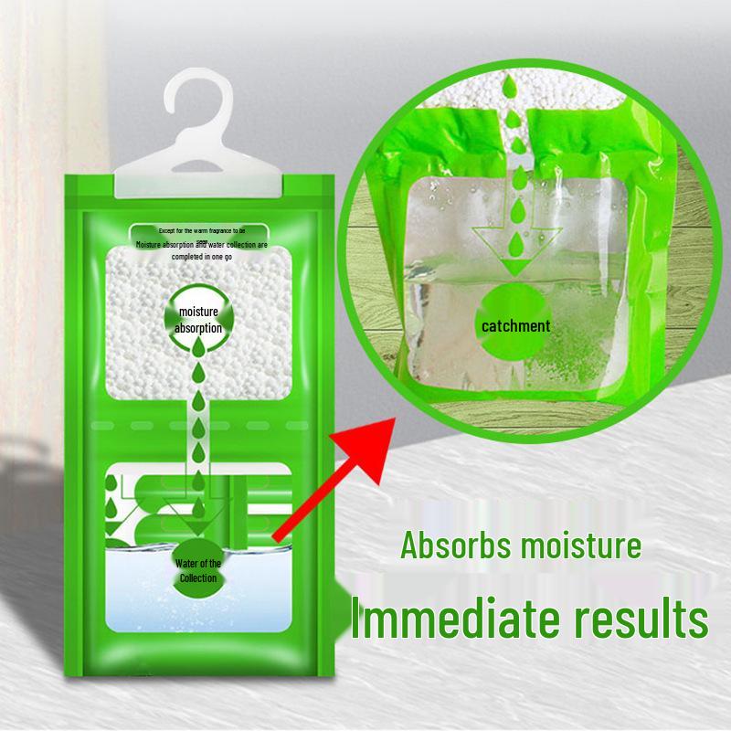 Floral Scent Hanging Dehumidifier Bag: Moisture & Odor Absorption, Mildew Protection for Wardrobes & Damp Spaces.