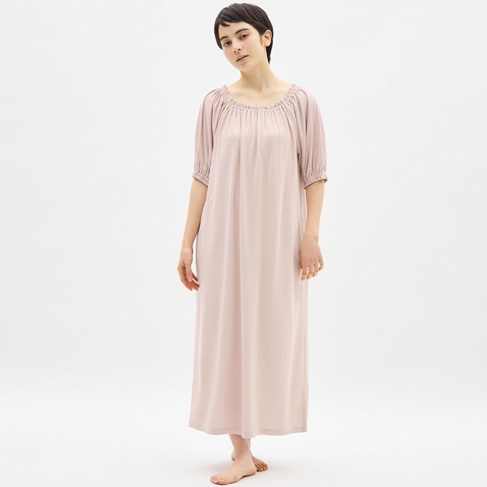 

GU by Uniqlo Мятное двустороннее платье для отдыха с короткими рукавами Sabon