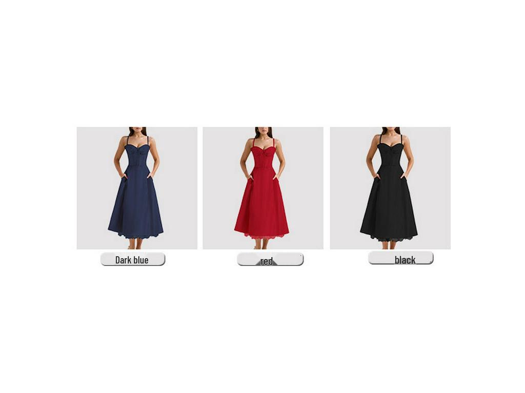 European & American Floral French Style Summer Camisole Dress – Gentle, Slimming Long Floral Dress