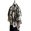 New warm women's scarf, elegant thickened scarf in autumn and winter, dual-purpose shawl, and a cold scarf for elders