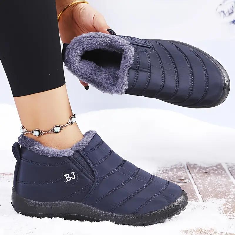 Large Size 47 Ultra-Warm Winter Boots - Non-Slip Thick Sole, Snow Boots Round Toe, Solid Color Minimalist Design for Outdoor Hiking Boot