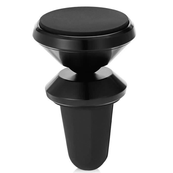 TFS - L009 Porte-téléphone Support Téléphone Voiture universel Rotation à 360 degrés Magnétique Noir