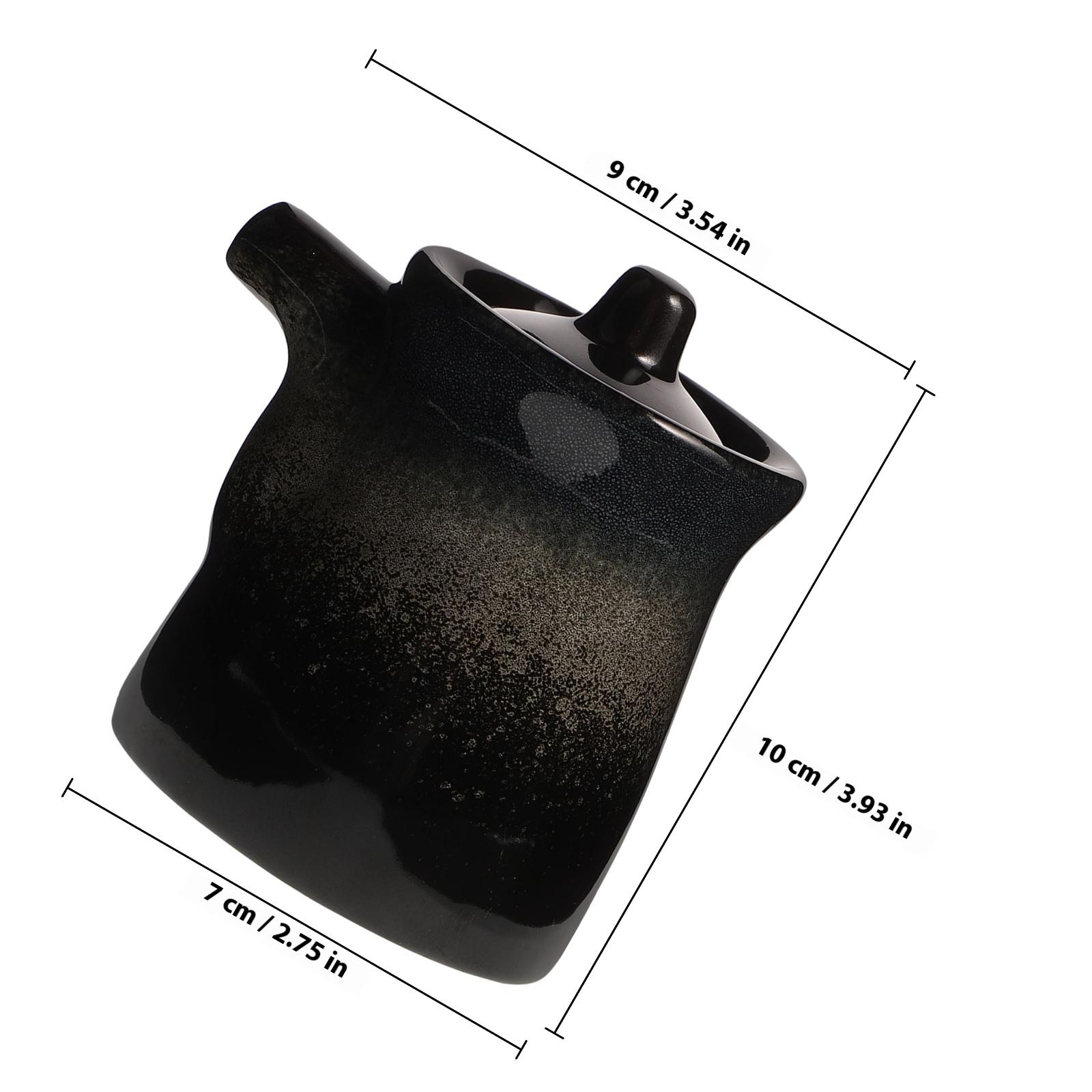 Soy Sauce Dispenser Ceramic Vinegar Jar Kitchen Supplies for Oil Vinegar Soy Sauce Cooking Wine Easy Pour Spout Design