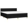 3140467 vidaXL Divan Bed with Mattress Black 160x200 Cm Fabric