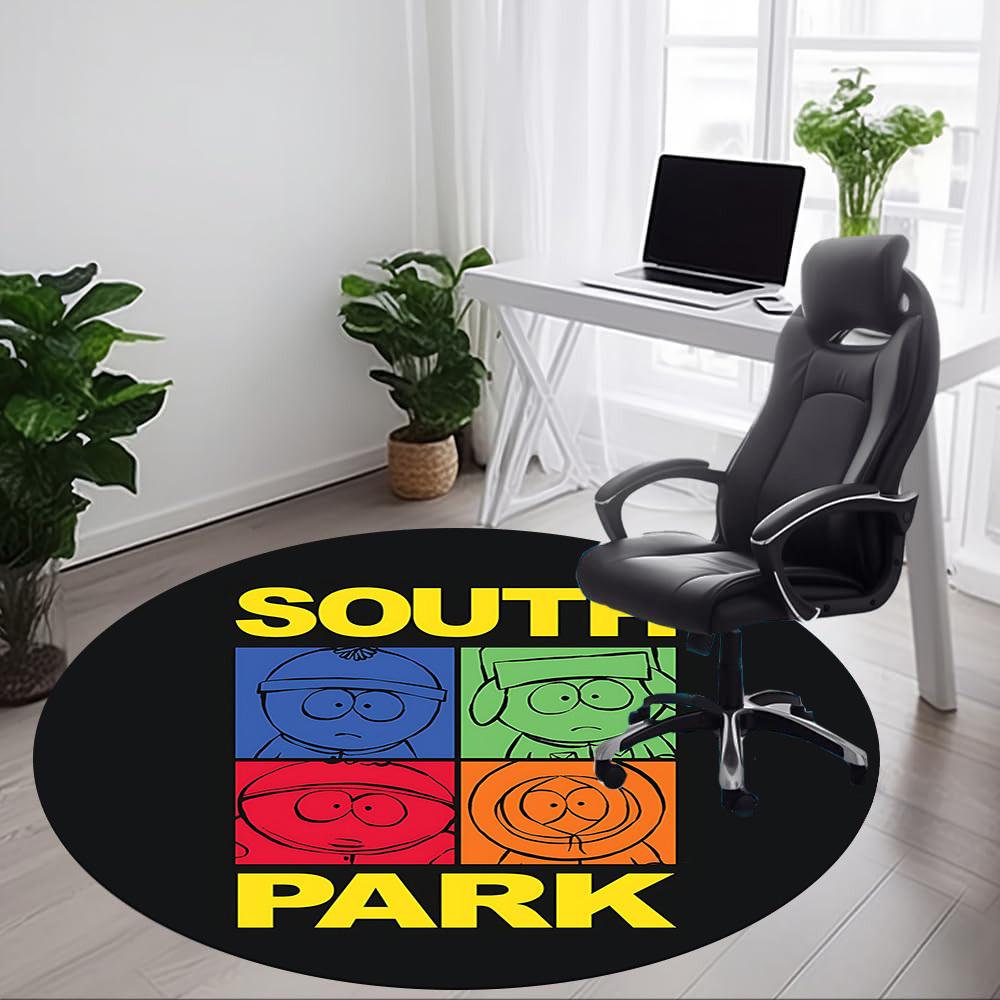 1pcSouth Park Office Round Area Rug, Indoor Mat Suitable For Office,Bedroom Living Room Home Decor, Room Deco A0928166