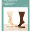 Creative Wooden Necklace Frame Foot Shaped Jewelry Storage Rack Jewelry Display Props  Tabletop