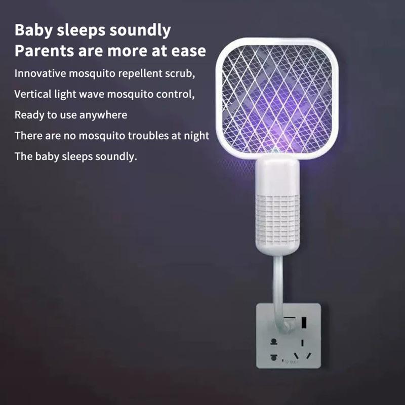 

Борьба с вредителями USB-ловушка для комаров, электрошокер, мини-мухобойка, ультрафиолетовый свет, портативная ракетка для борьбы с насекомыми, спальня белый