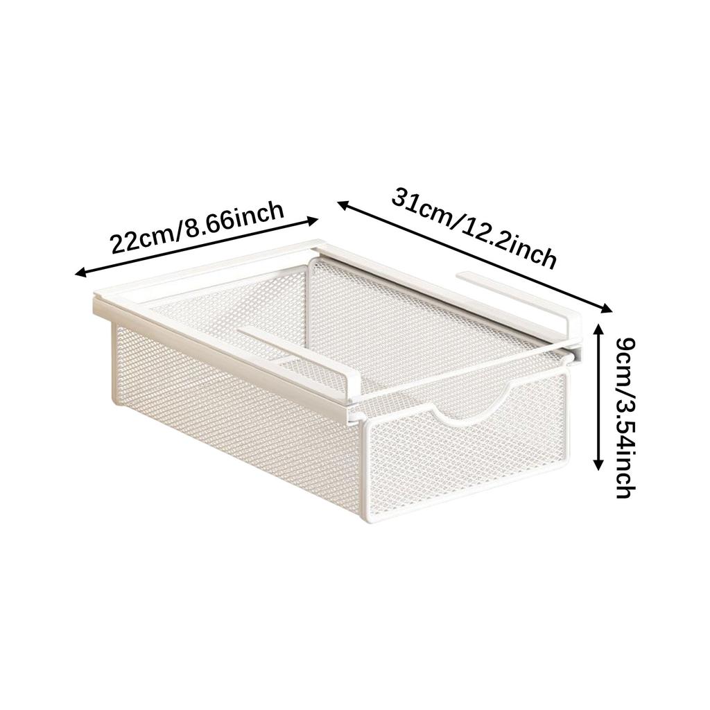Under Shelf Storage Basket Multifunctional Simple Utility Easy To Install Under Cabinet Hanging Basket Rack for Home Closet