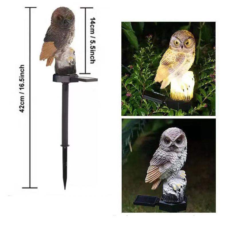 

LED Solar Owl Light Ideal for Garden Decoration and Outdoor Camping Displays Ground Spike Light Landscape Night Light коричневий