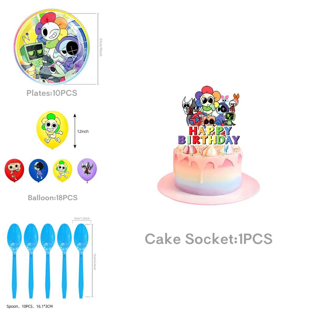 Dandys World Childrens Birthday Party Kit With Disposable Tableware And Decor Items