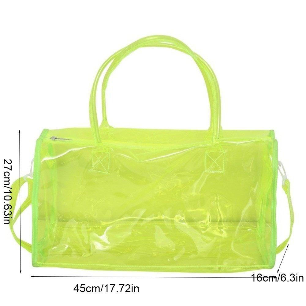 Large Capacity Transparent Crossbody Bag PVC Waterproof Washing Storage Bag Lightweight Oversized Toiletries Handbag Shopping