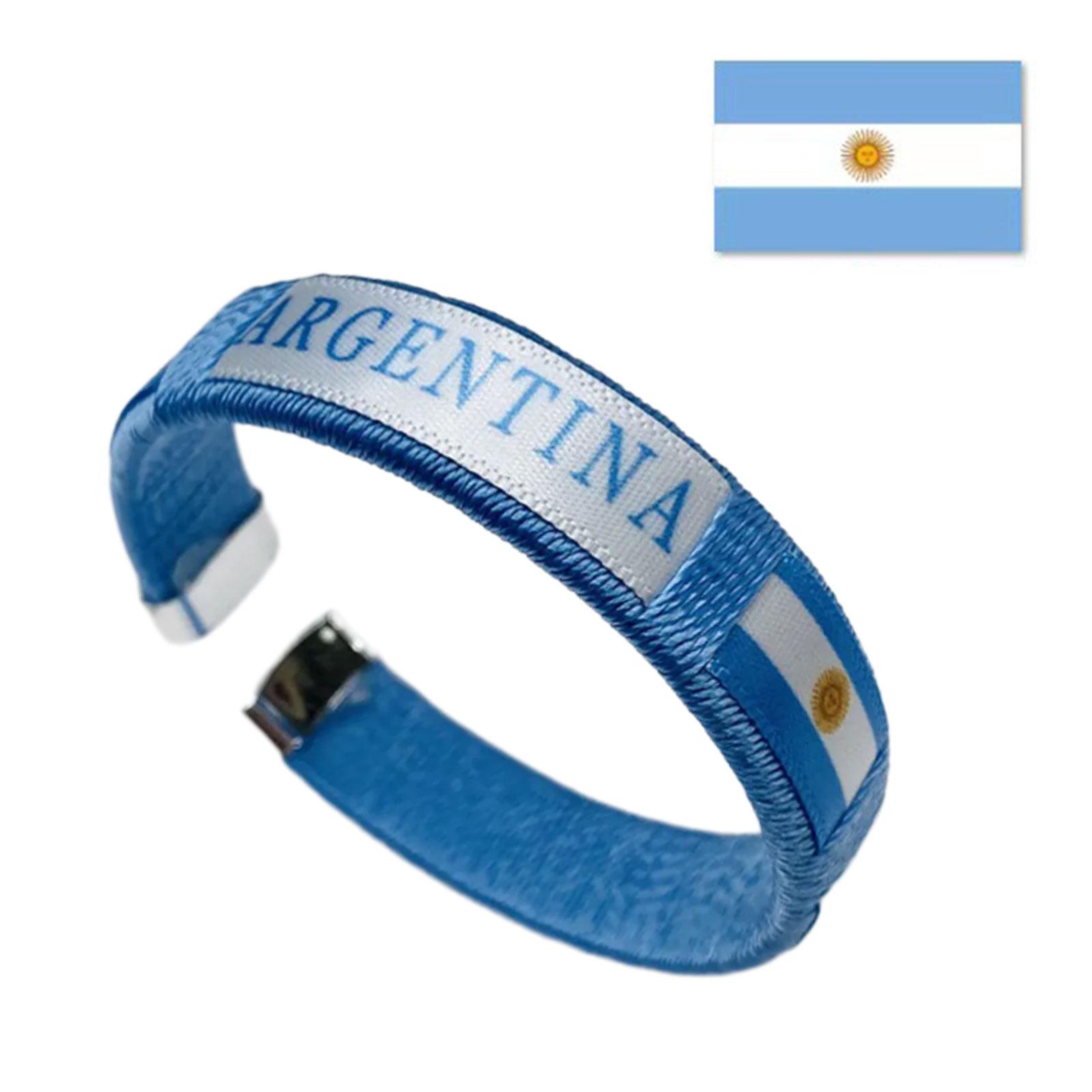 

Регулируемый браслет с флагом страны, плетеный браслет, удобная цепочка на запястье, спортивный аксессуар, идеальный подарок для футбольного болельщика 2