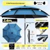 Adjustable Sunshade Umbrella for Fishing, Camping, and Outdoor Use with Black Glue Sun Protection