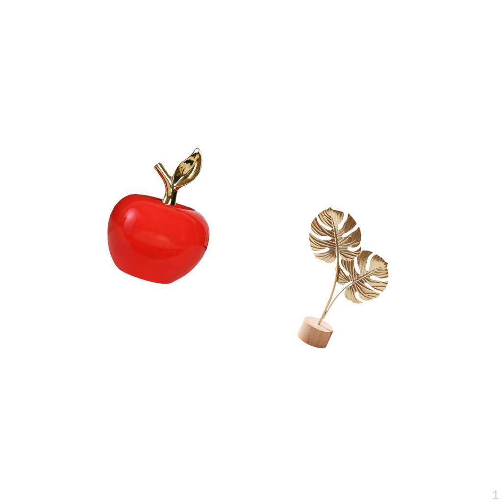 Ceramic Sculpture Ornament Simulation Artwork Home Decoration Figurine Fruit Statue Metal Shaped
