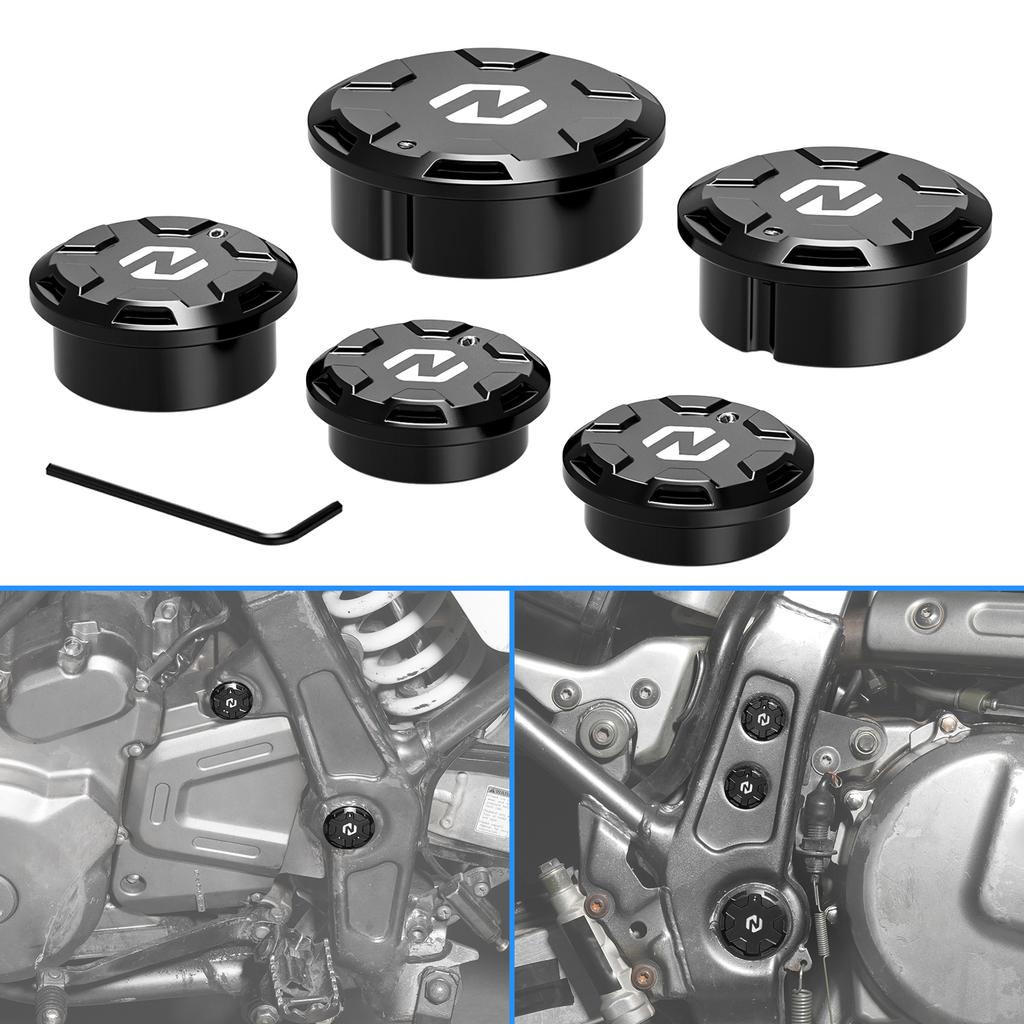 Motorcycle Frame Hole Plug Covers for Suzuki DR650S DR650SE 1996-2022 2023 2024 DR650 S/SE Frame Holes Plugs Swingarm Pivot Caps