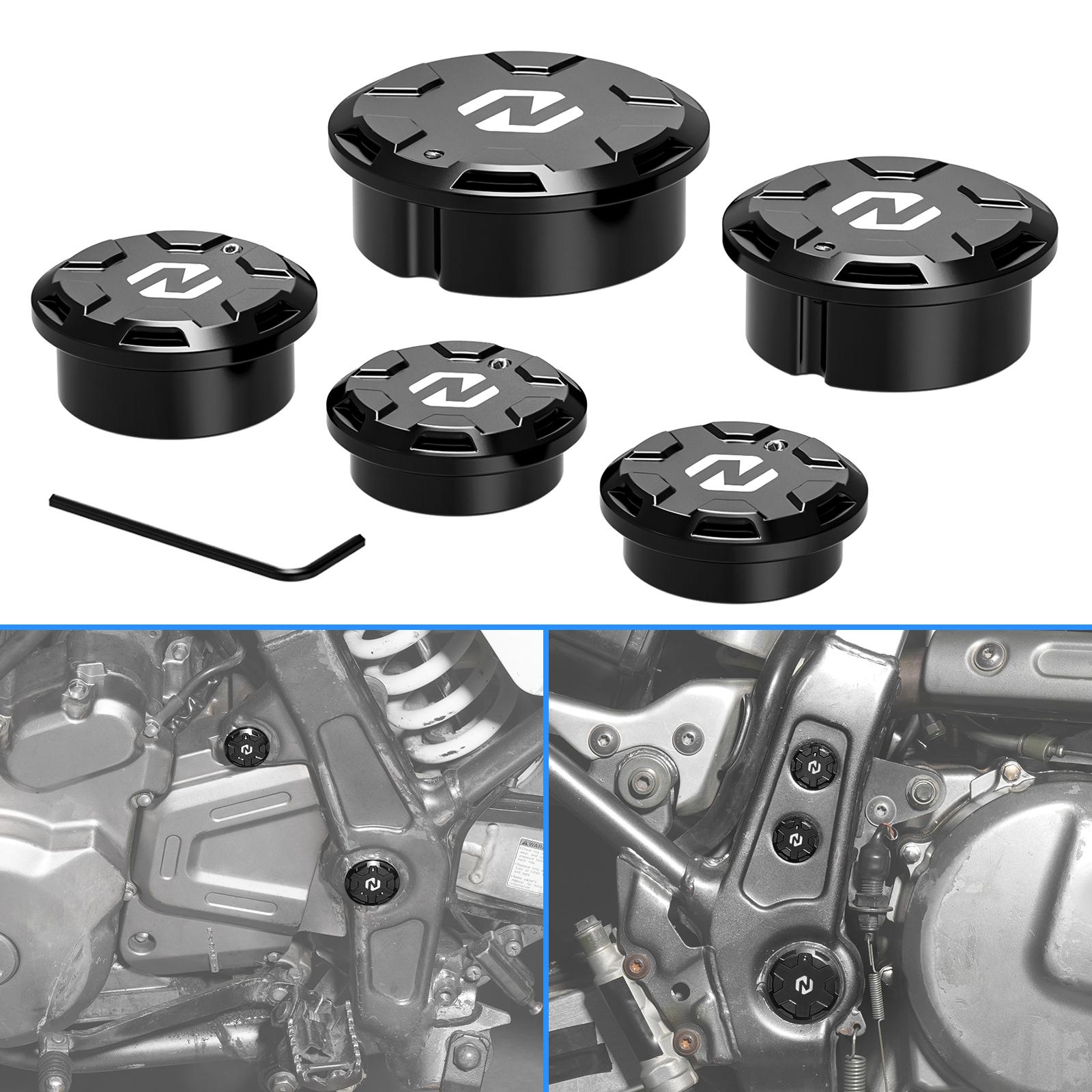 For 1996-2024 Suzuki DR650 DR650S DR650SE Motorcycle Swingarm Pivot Frame Hole Plugs чёрный
