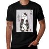Ukiyo E Cat Skeleton Tattoo Tshirt Classic Basic Casual Tshirt