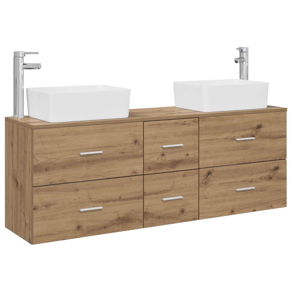 Bathroom Cabinet Set 3 pcs. Artisan Oak 53 x 34.5 x 63 cm